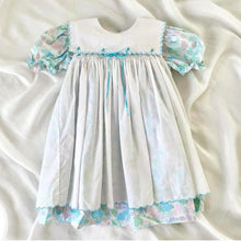 Load image into Gallery viewer, Pastel Floral Puff Sleeve Smocked Tea Dress (4T)

