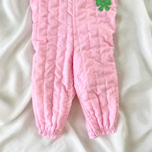 Load image into Gallery viewer, Pink Quilted Fan Baby Overalls
