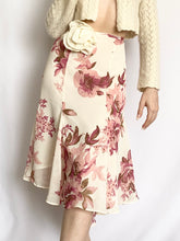 Load image into Gallery viewer, Vintage Silky 2000s Rose Midi Skirt (XL)
