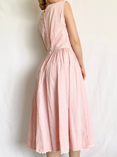 Load image into Gallery viewer, Pink Pinstripe 1950s Party Dress (XS)
