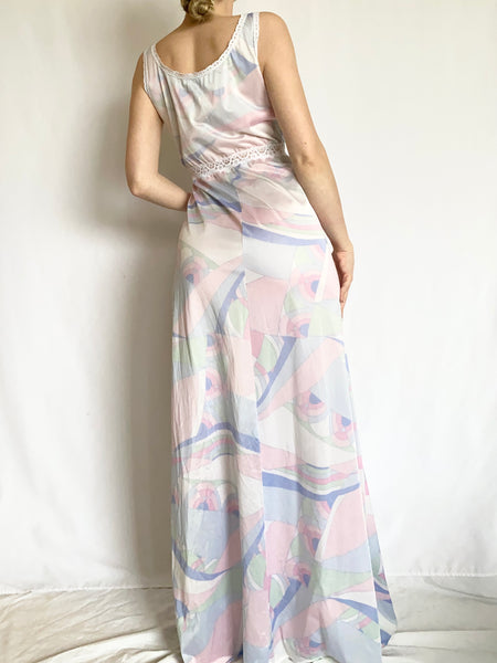 Purple Psychedelic 70s Nightgown (M)