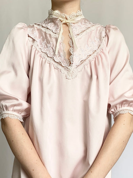 Christian Dior Puff Sleeve Slip Dress Nightgown (XXS)